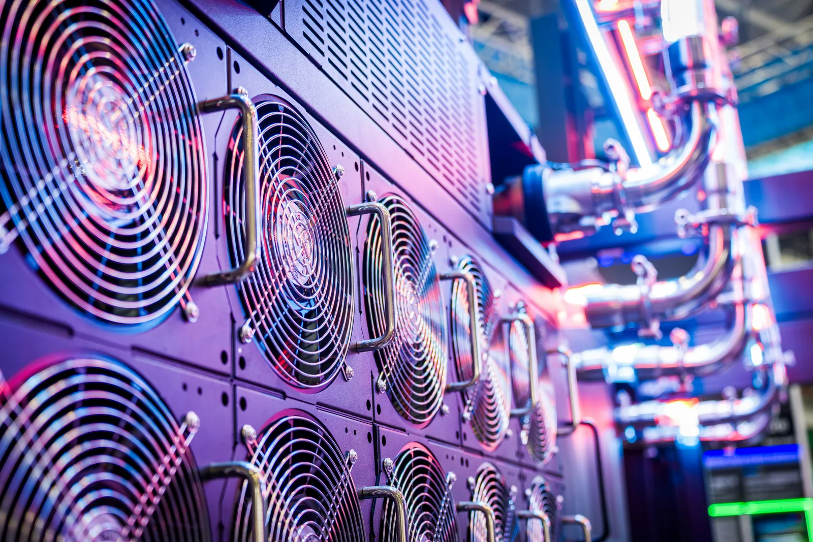 Cooling fans and cables on computing hardware