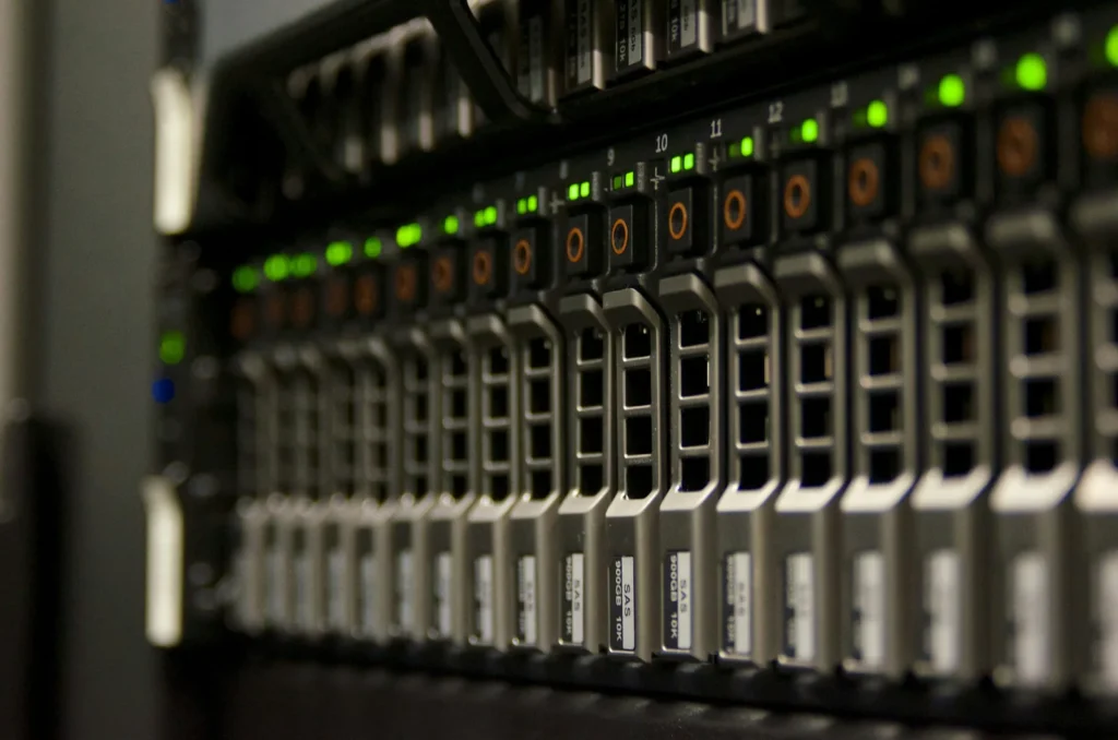 Server drive bays and indicator lights